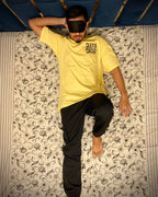 (Yellow) Sleeping Panda Front-Back Graphic Oversized Tee